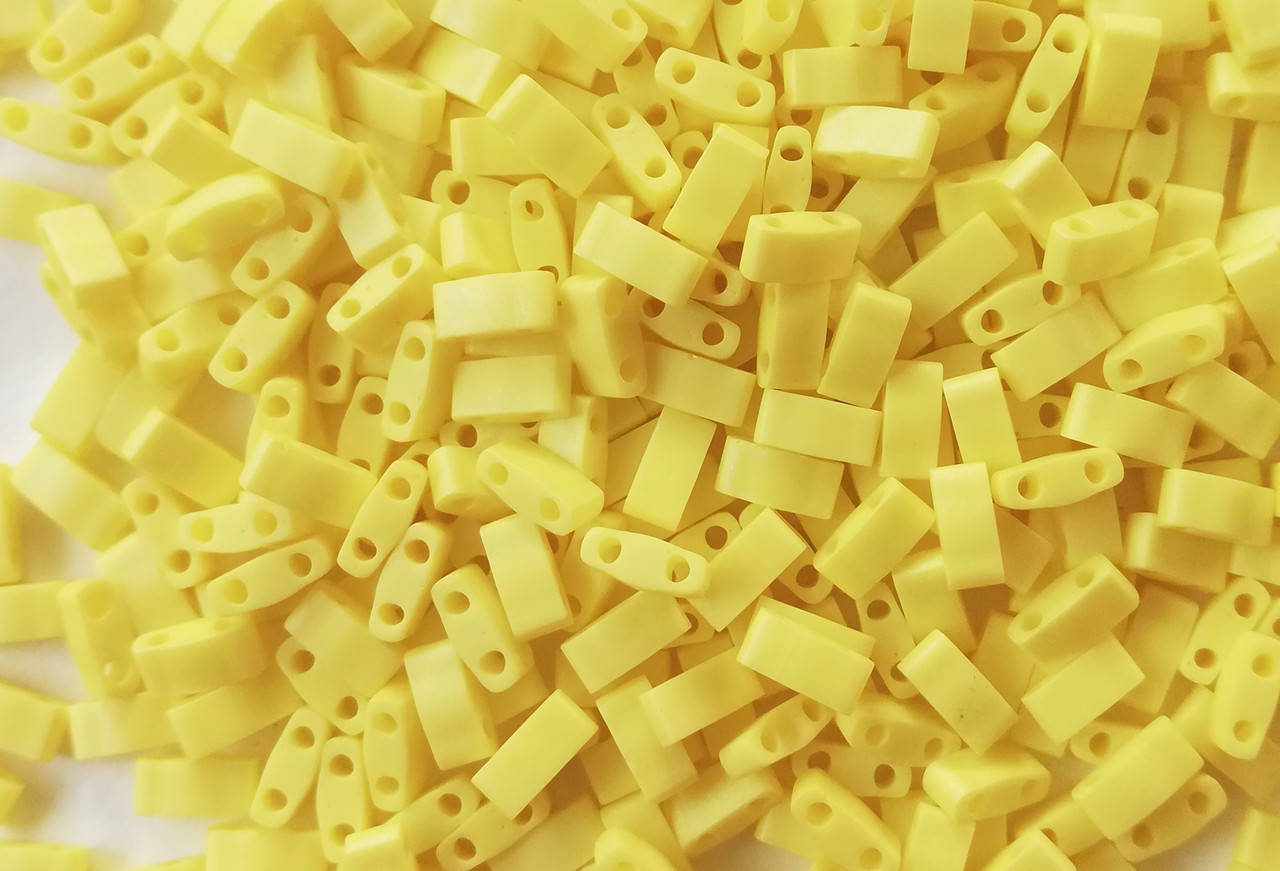 

Miyuki Half Tila HTL0404FR Opaque Yellow Matted AB