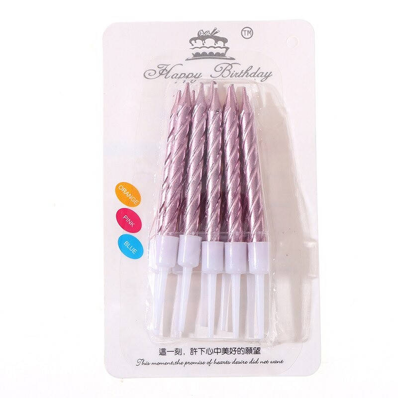 

Свечи для торта Розовый металлик 8 см 10 шт