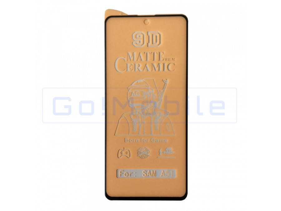 

Стекло защитное для Samsung A51 (A515), M31S (M317), A52 (A525), S20 FE (G780) 2,5D Full Glue Ceramica МАТОВАЯ, Черный