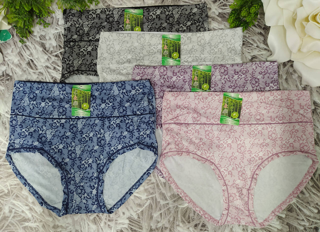 

Трусики женские 5-6XL (р. 56-58) бамбук C&R SK-4002, Разные цвета