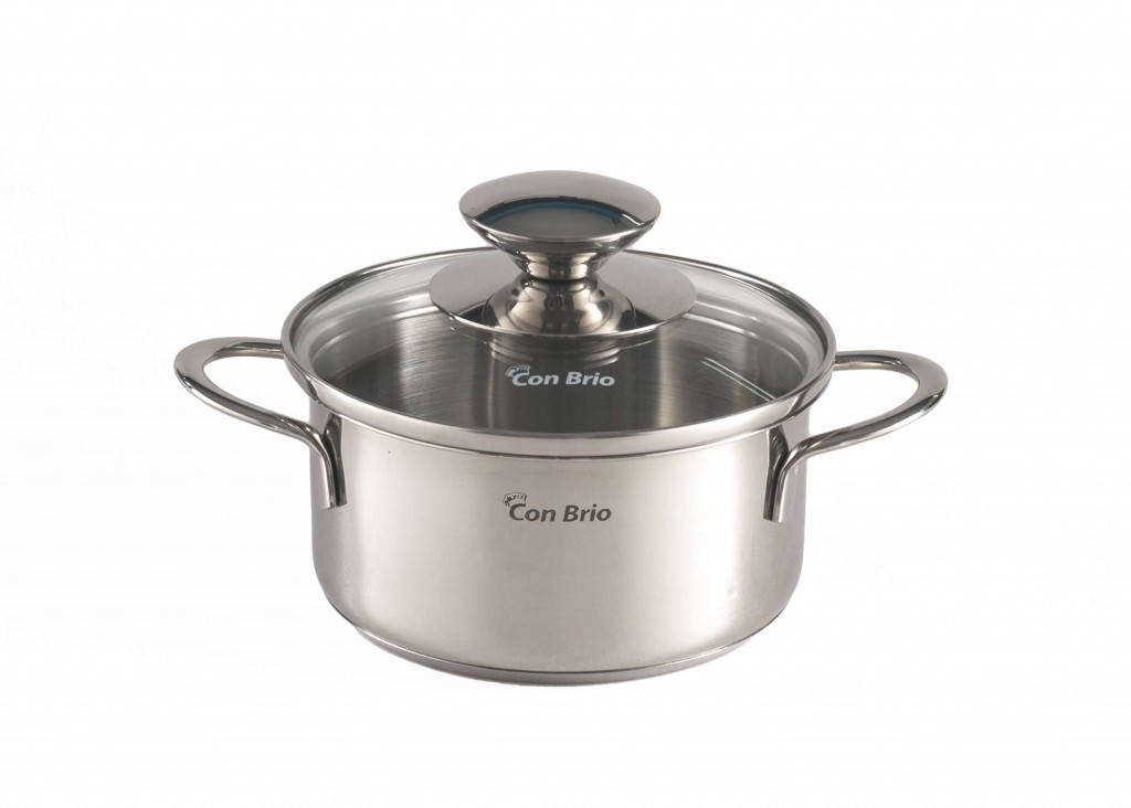 

Кастрюля со стеклянной крышкой Con Brio 1.2л, 14х7.5см CB-1103