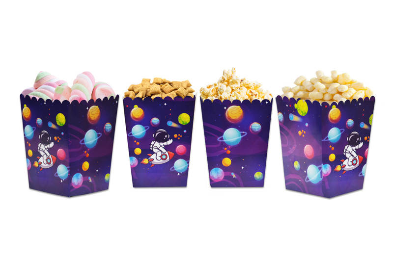 

Коробочка для попкорна и сладостей Космос