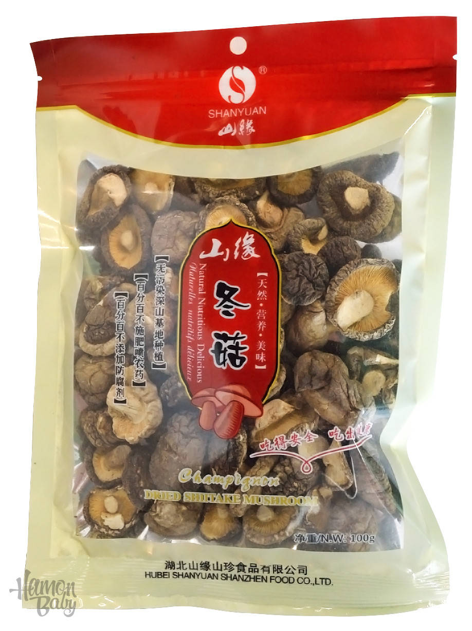 

Грибы шиитаке сушеные, 100 г, ТМ Shanyuan, Китай