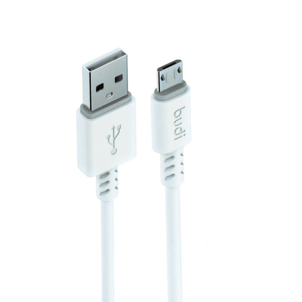

M8J011M - USB-кабель Budi Micro USB to USB Charge/Sync 1м White, Белый