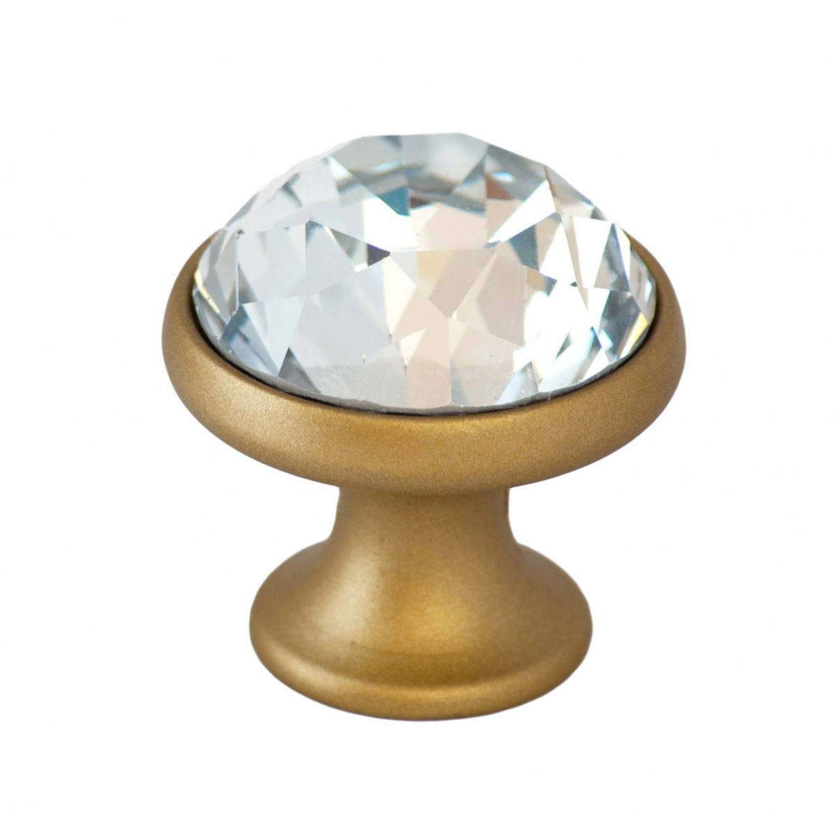 

Ручка мебельная Ozkardesler TASLI YAKUT DUGME 6098-04 Матовое Золото с камнями