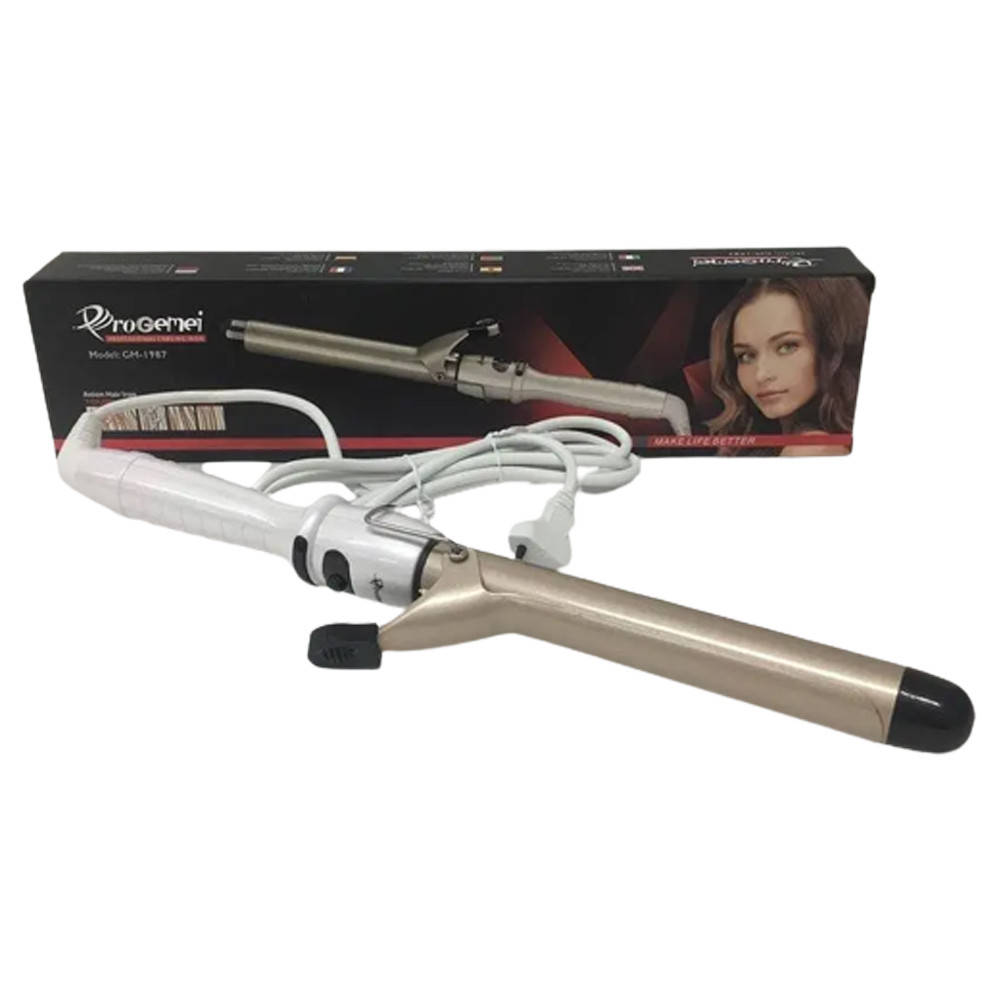

Плойка для накрутки волос 25 мм с зажимом Gemei GM 1987 / Щипцы для волос
