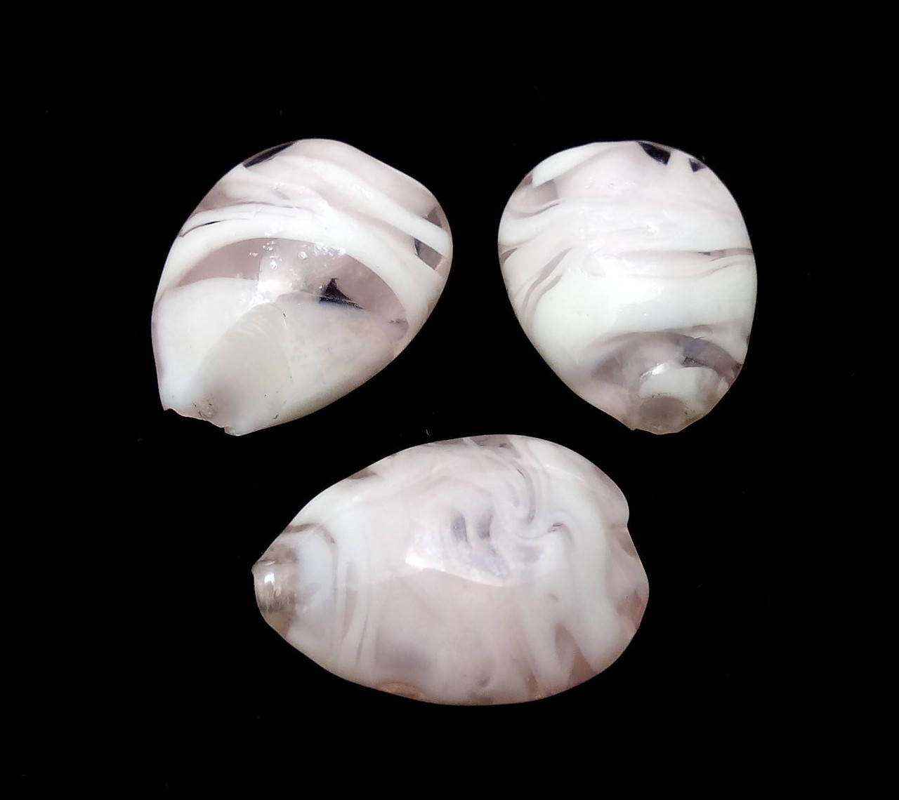 

Намистина LW, «Крапля» рожева з напиленням, 14х18х8 мм