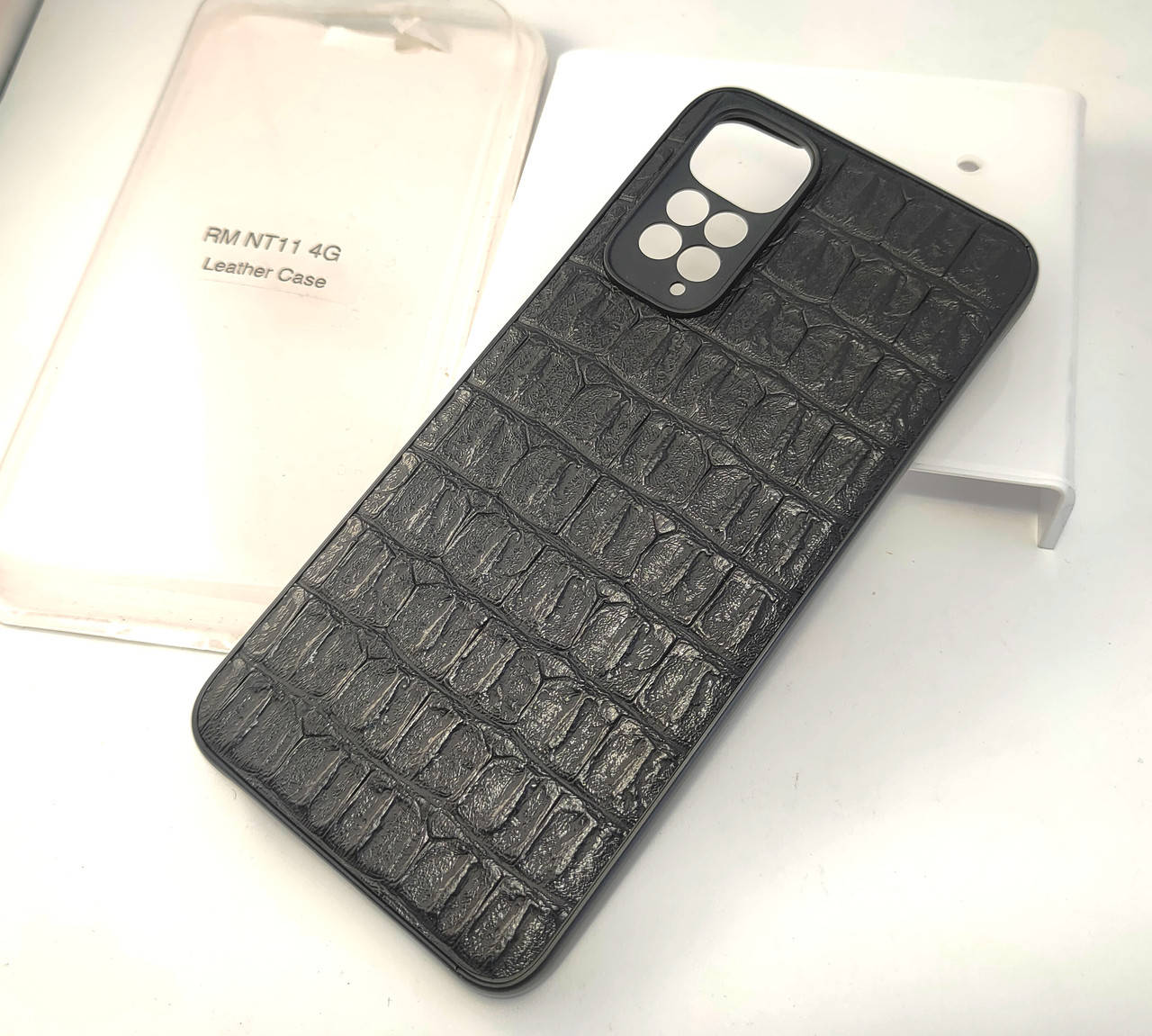 

Чехол текстурный черный для Xiaomi Redmi Note 11 CROCO, чехол с защитой камеры редми нот 11 (6,43 дюйма)