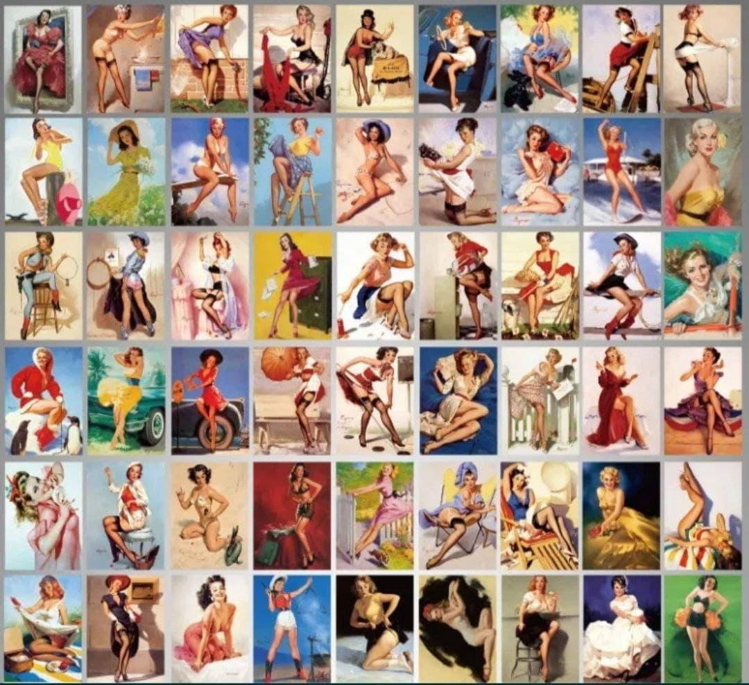 

Набор виниловых наклеек девушки в стиле Pin-up стикеры 50 шт