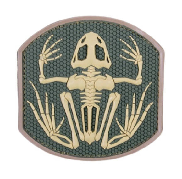 

Патч ПХВ на липучке Frog skeleton зелёно-хаки