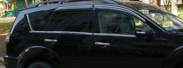 

Хром молдинг стекла Mitsubishi Outlander XL (аутлендер), нерж