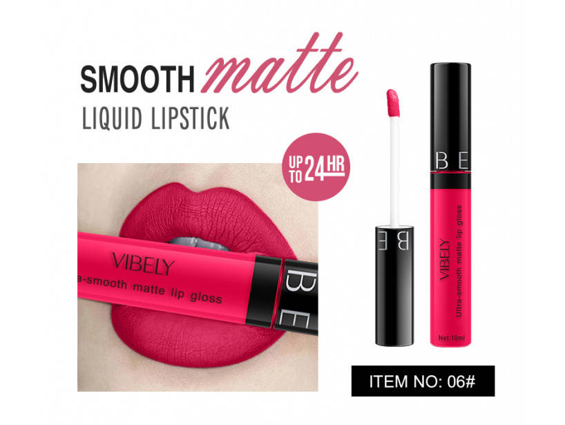 

Жидкая матовая губная помада Vibely Matte Lipgloss Ultra-Smooth #06, 10мл