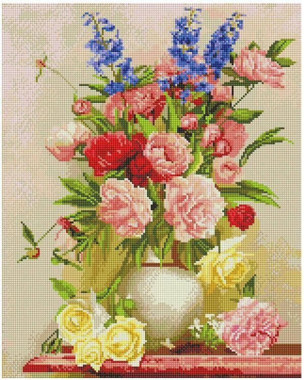 

Алмазная мозаика ColorArt Красивый букет в вазе 40х50 SP090