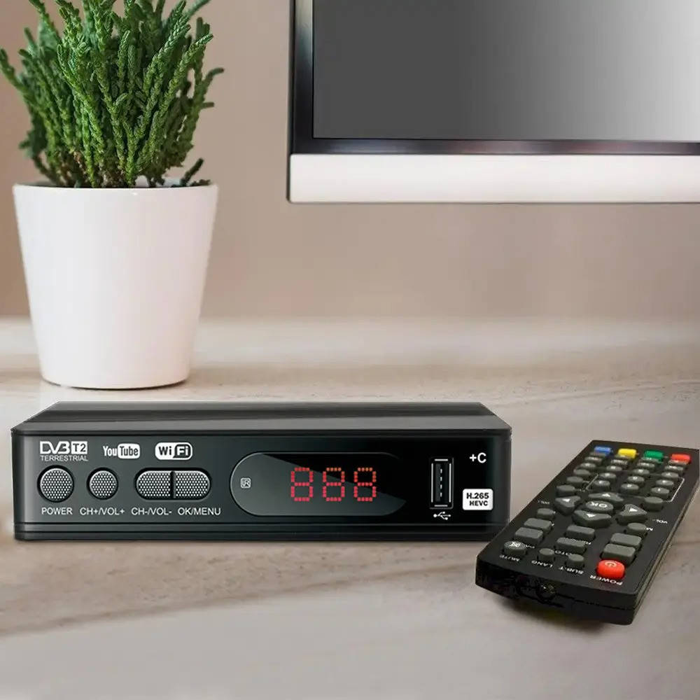 

Цифровой тюнер T2 DVB-T2 0967 Wi-fi c экраном и пультом / Приставка для телевизора