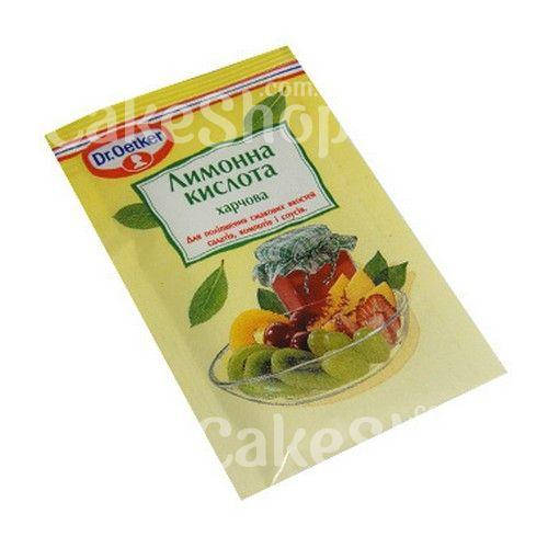 

Лимонная кислота, 8 г (ТМ Dr.Oetker)