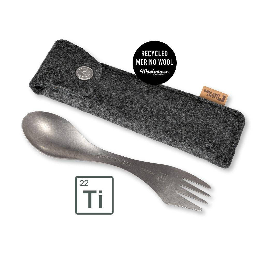 

Ложка-вилка титановая в чехле Light My Fire Spork Kit Titanium (LMF 4218101110)