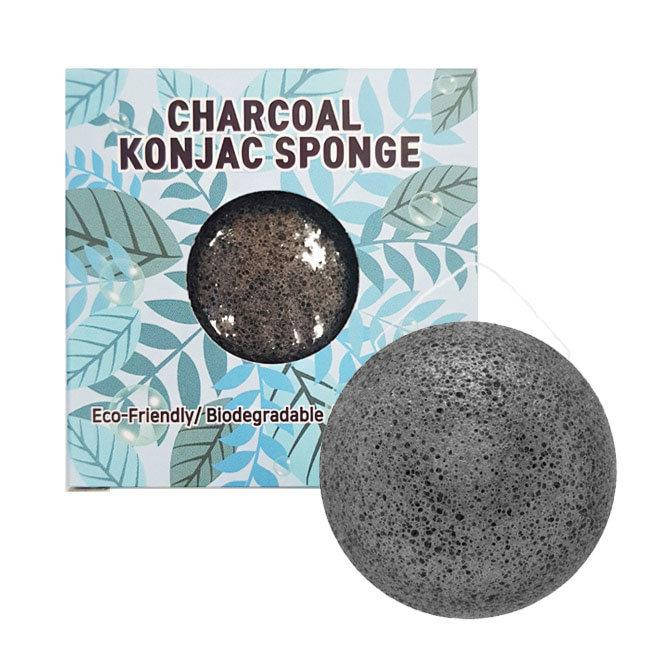 

Очищающий спонж конняку Trimay Charcoal Konjac Sponge