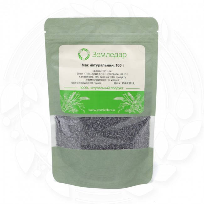 

Мак очищенный органический в пакете