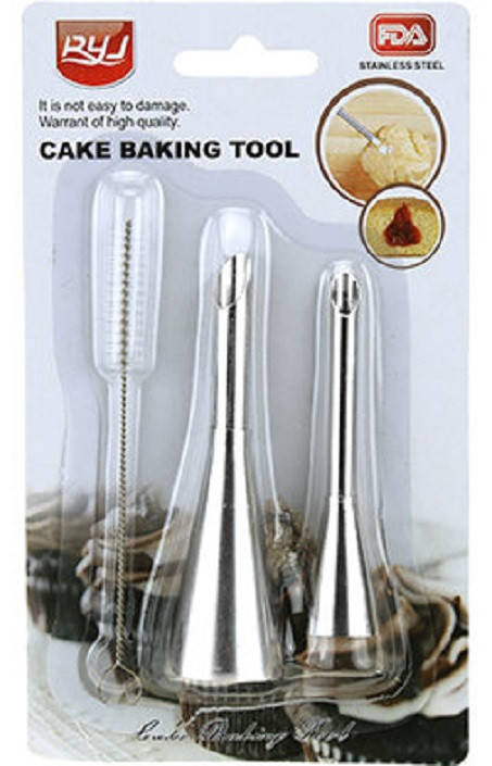 

Насадки кондитерские для наполнения Эклеров и ершик набор из 3 штук