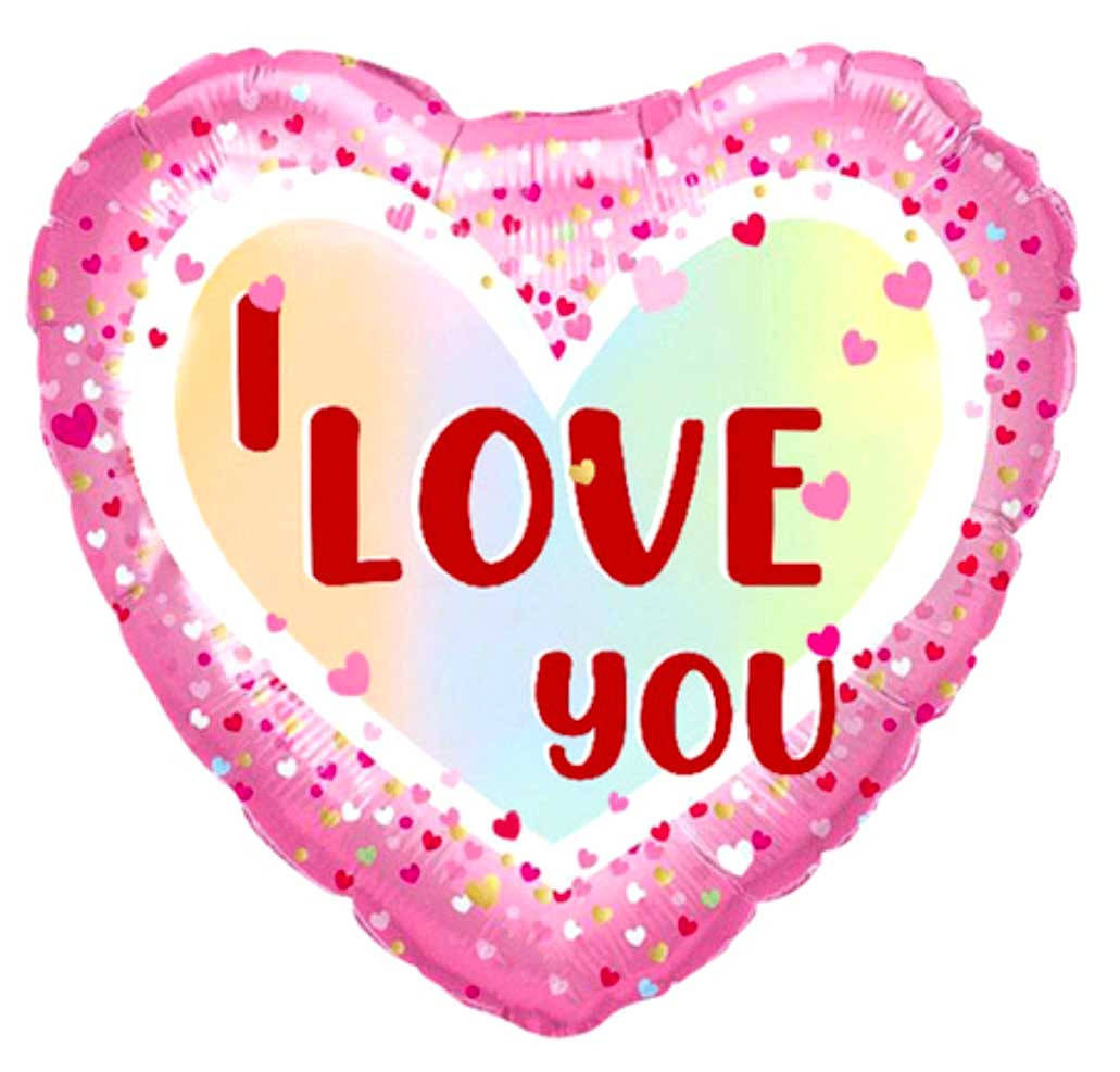 

Шар фольгированный сердце "I Love You" Розовое. Размер: 18"(48см.), Розовый