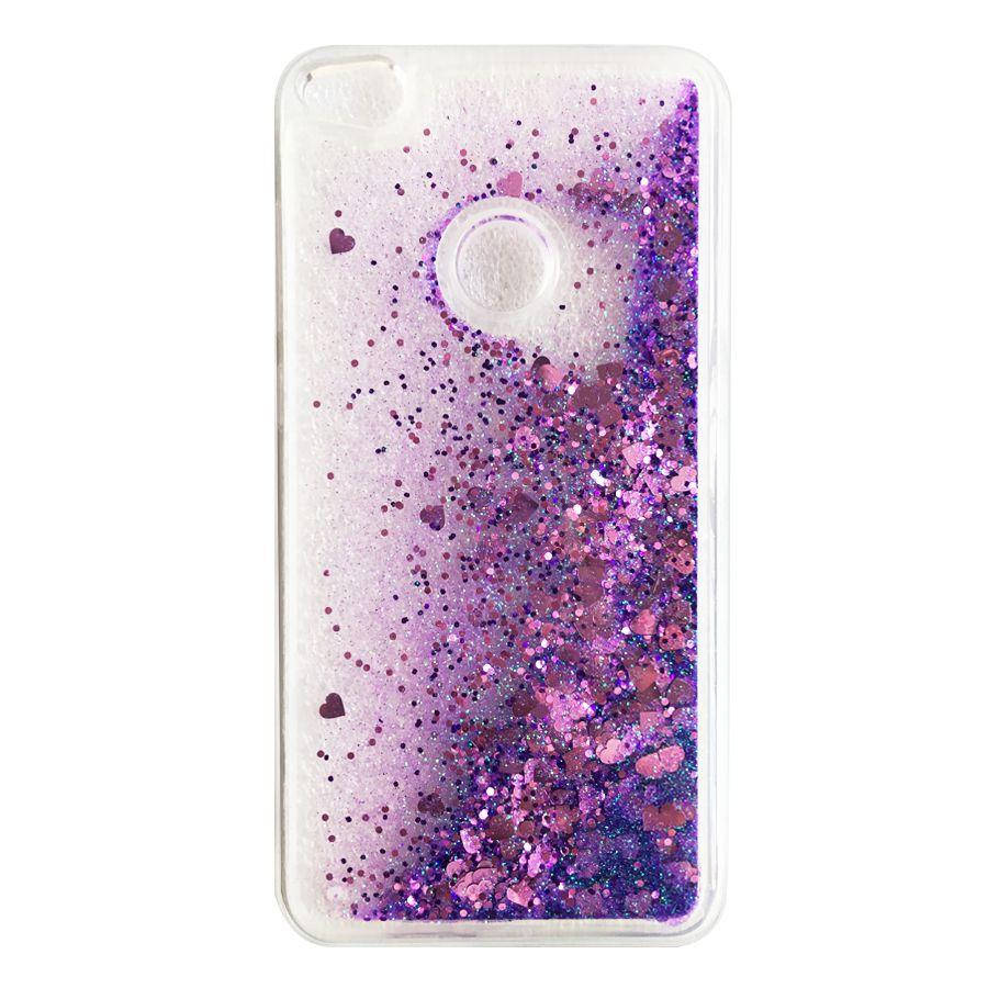 

Чехол Glitter для Huawei P8 lite 2017 / P9 lite 2017 Бампер Жидкий блеск Фиолетовый