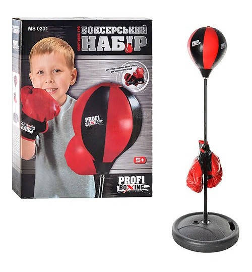 

Боксерський набір рукавички, груша на стійці (MS 0331)