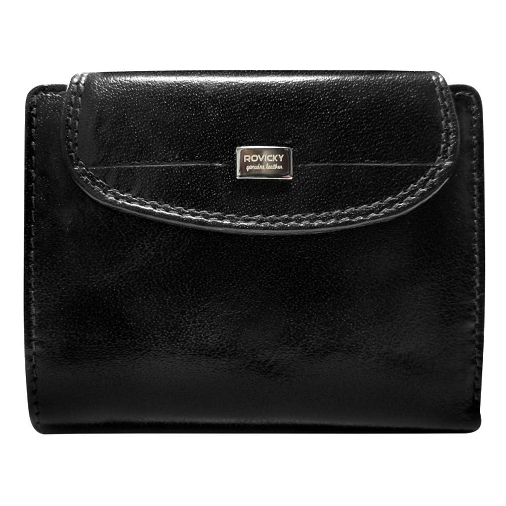 

Кошелек женский кожаный маленький черный Rovicky СPR-8770-BAR Black