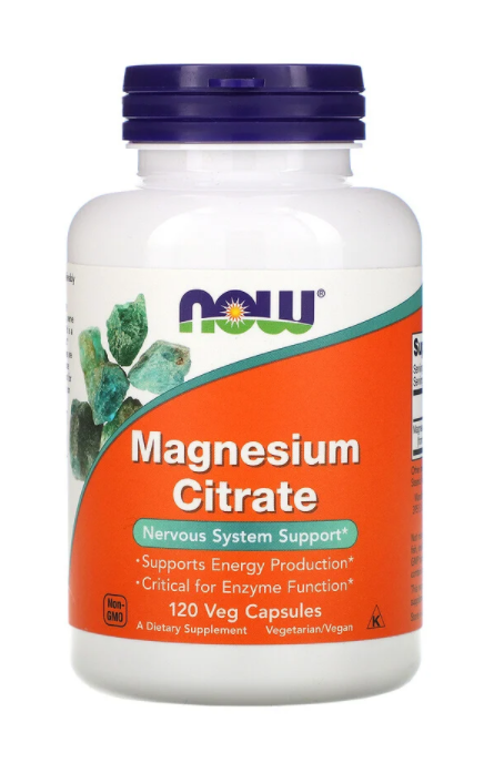 

Цитрат магния, Magnesium Citrate, Now Foods, 120 капсул (NOW-01294)