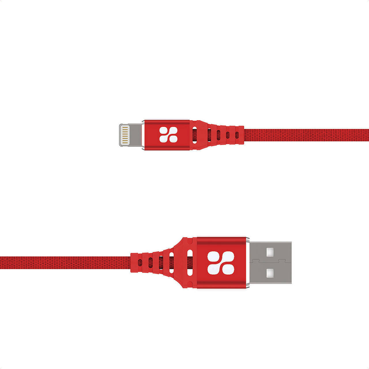

Кабель Promate NerveLink-i2 USB/Lightning MFI 2.4А 2 м Red, Красный