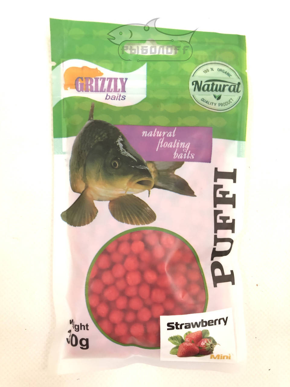 

Протеиновое тесто Puffi Grizzlu "Клубника"