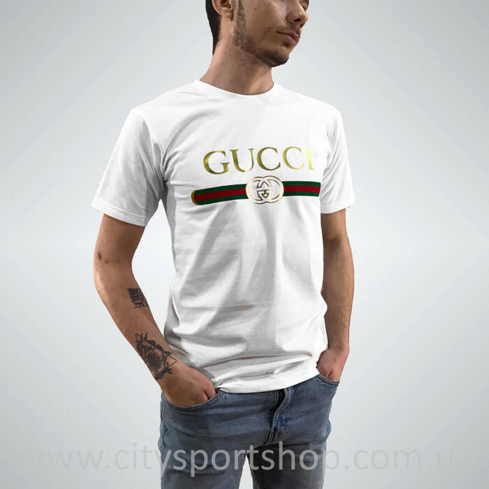 

Футболка Gucci мужская белая | Качественная L