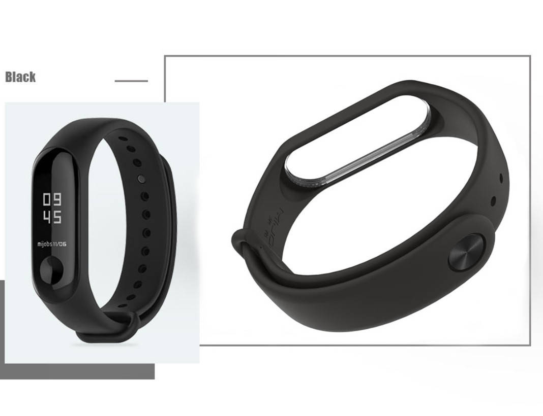 

Ремешок силиконовый для Xiaomi mi band 3, mi band 4, много цветов Черный (№2)