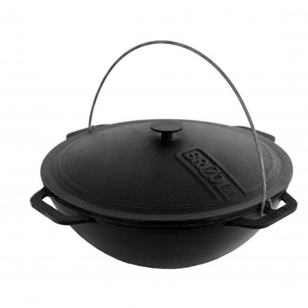 

Казан чугунный азиатский с крышкой, 8 л Brizoll, Бризол (КА08-1)