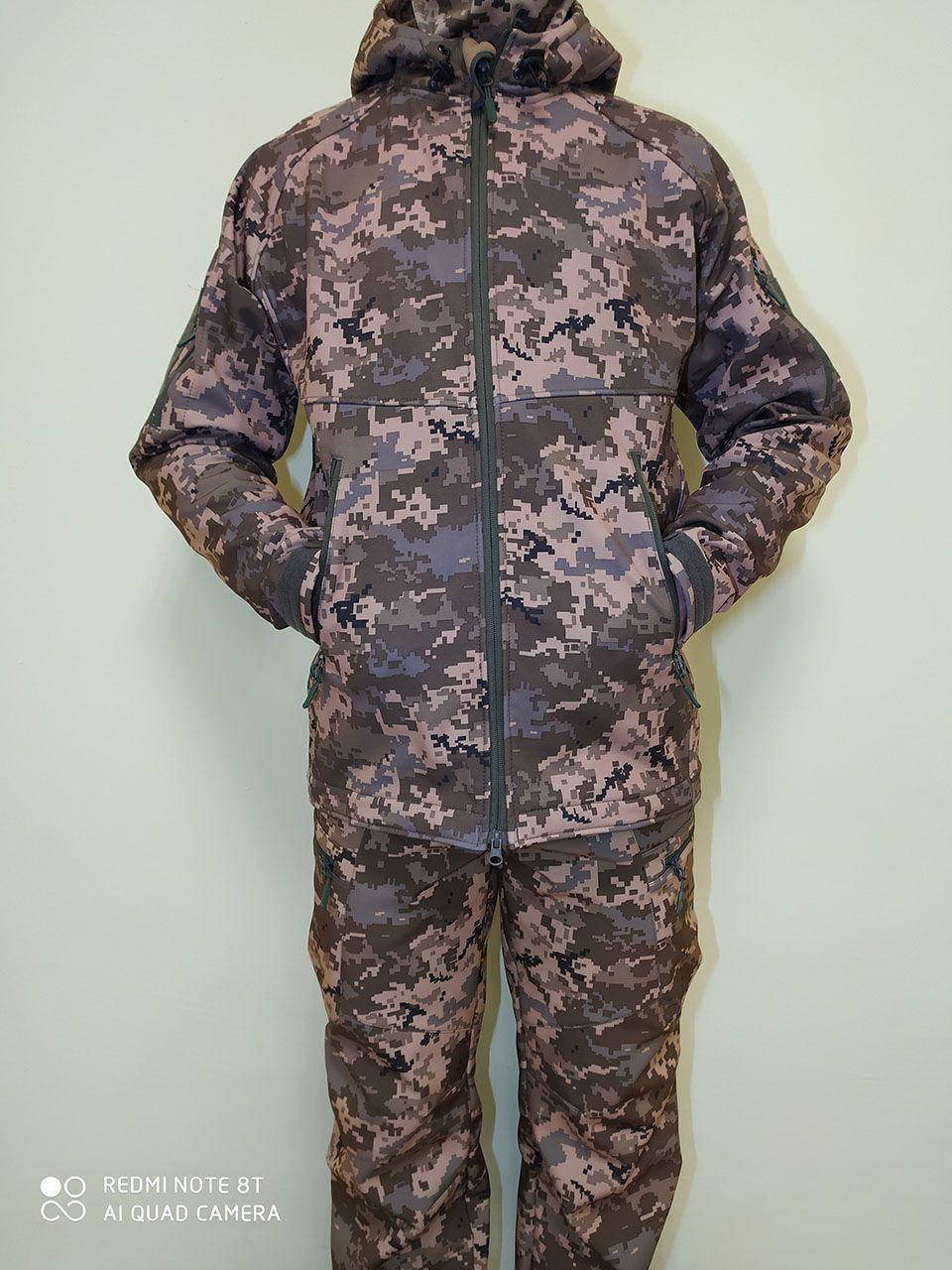 

Тактическая куртка Пиксель (ММ-14) Софтшелл Soft Shell Typhon (Тайфун) XL, Черный