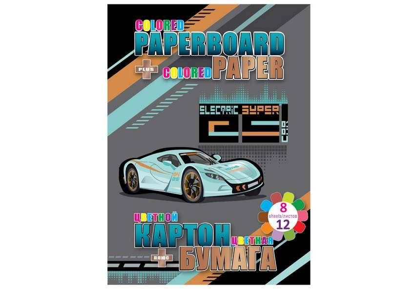 

Набір кольоровий картон+папір (картон 8 арк., папір двост. 12 арк., 70г/м2) Kidis Moving forward