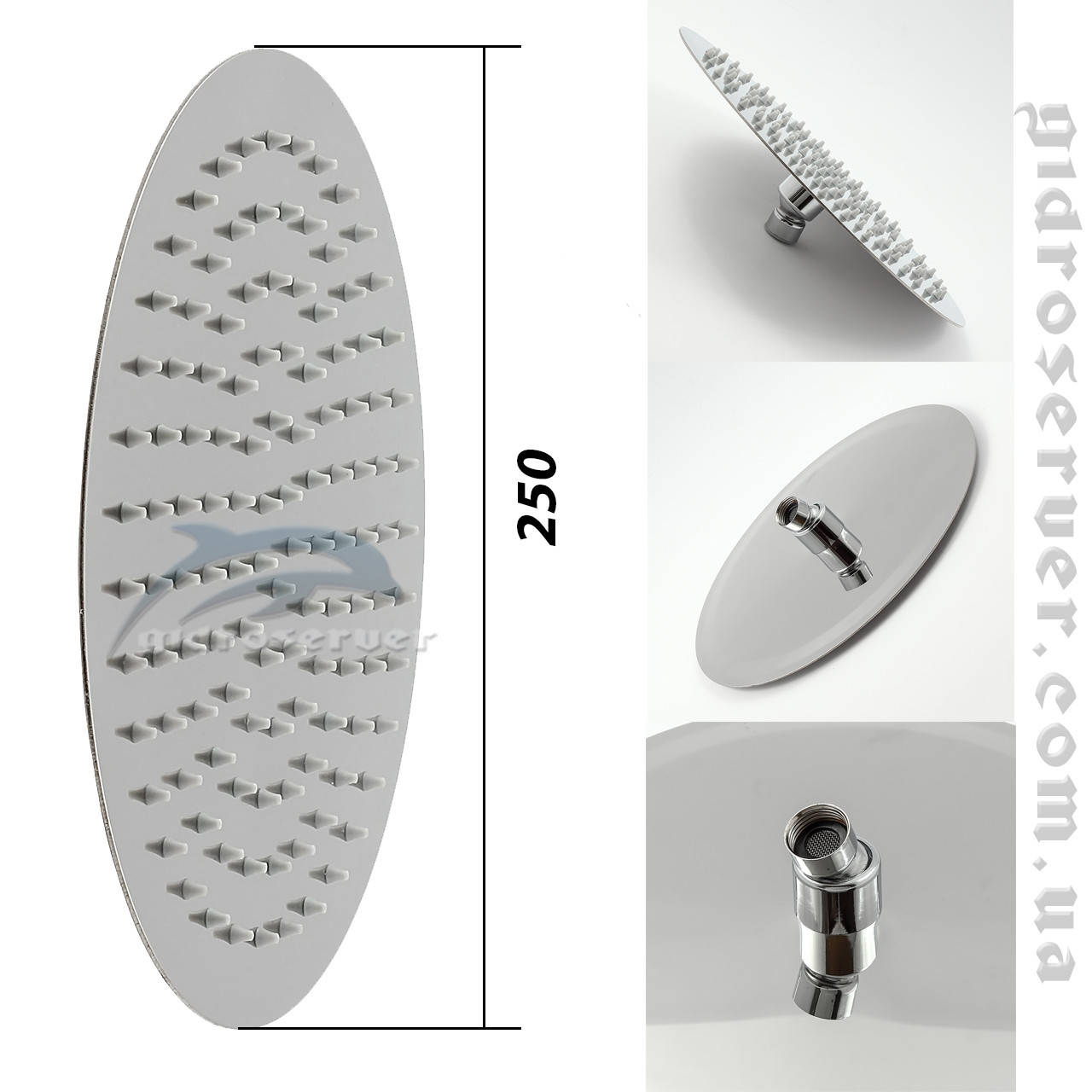 

Верхняя лейка для душа LN-252 из нержавеющей стали.
