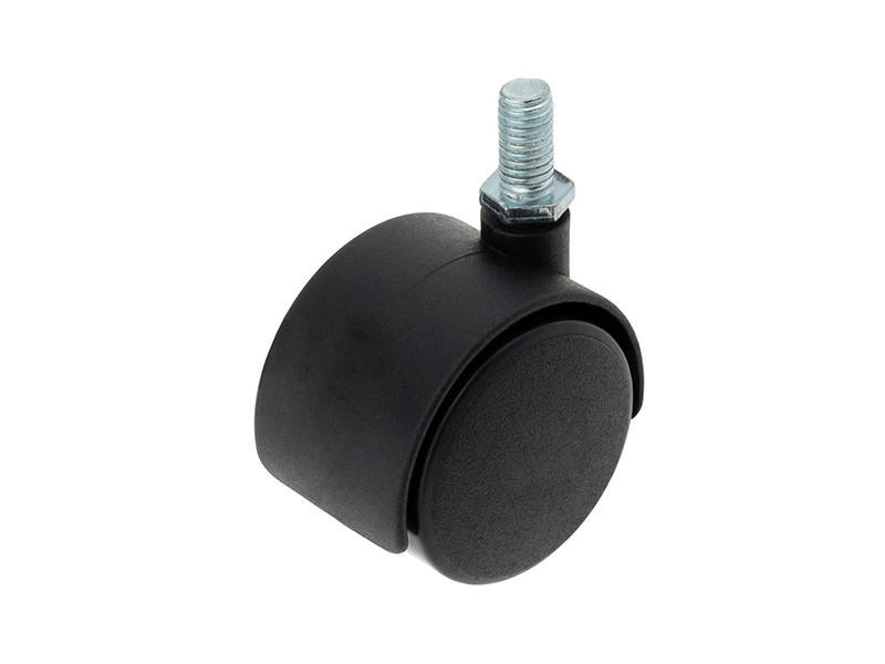 

Ролик D-40 мм пластиковый Чёрный со штифтом ДС, Черный