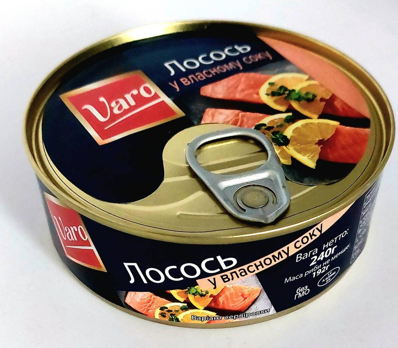 

Лосось в собственном соку Varo 240 г