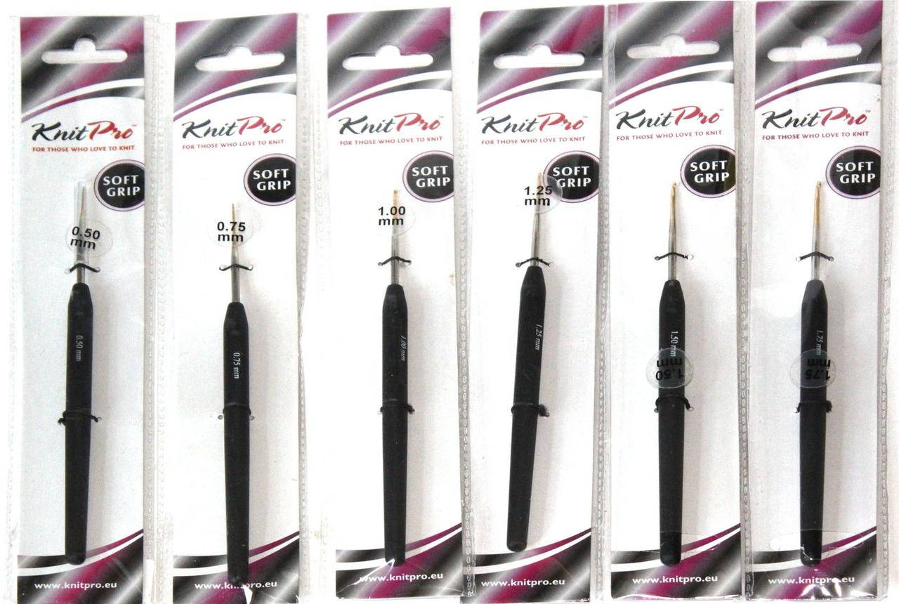 

Крючок KnitPro 3,5 алюминиевый с черной ручкой и золотым наконечником 30804