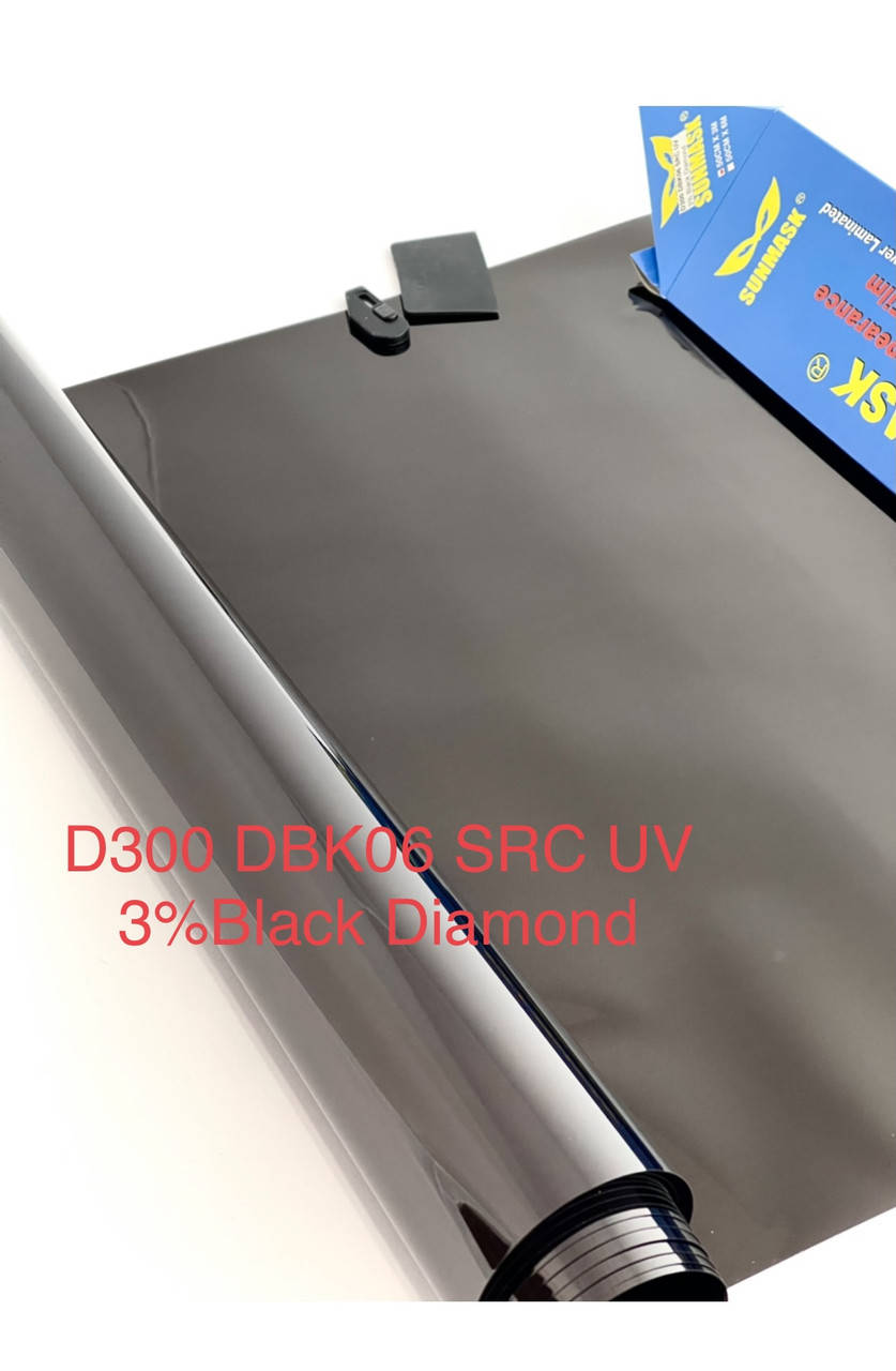 

3%Black Diamond 50см х 3м тонировочная металлизированная пленка, Черный
