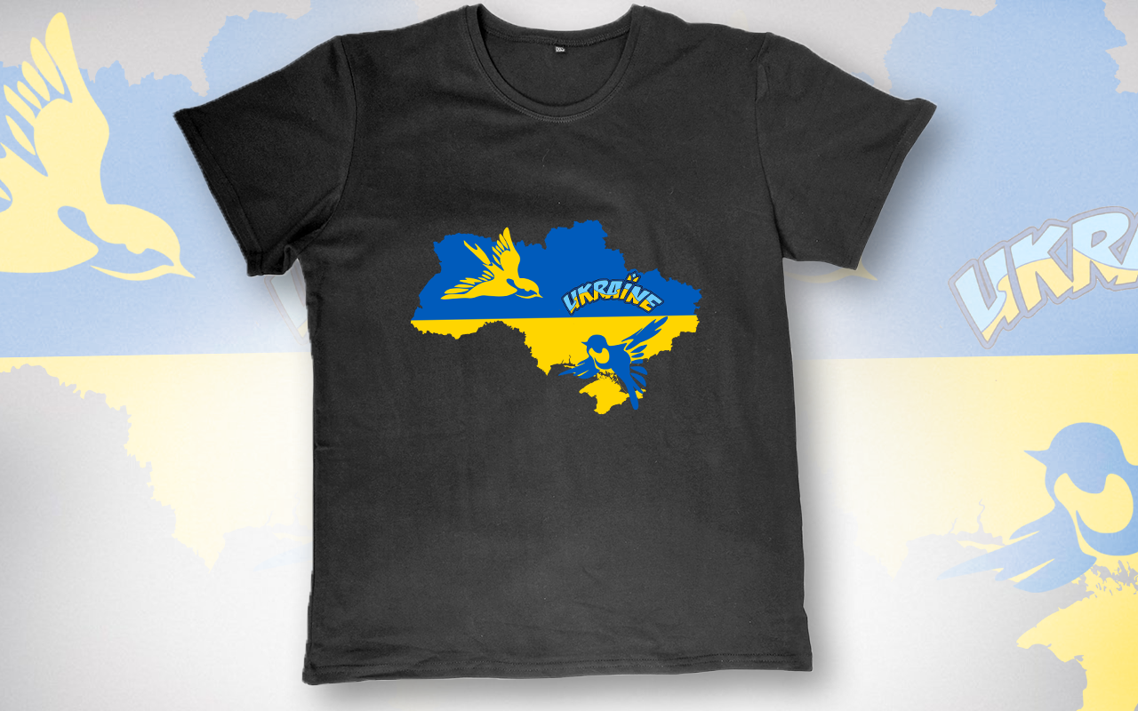 

Футболка с принтом "Украина" M