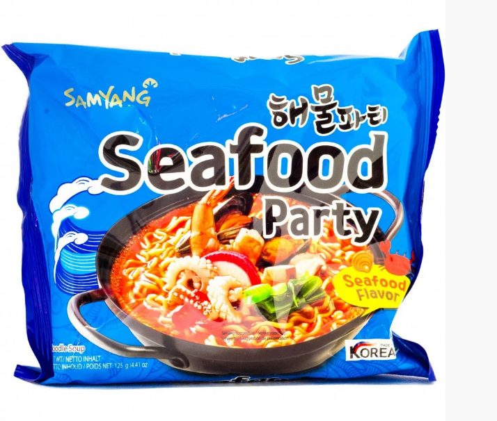 

Корейская лапша с морепродуктами Samyang Seafood Party 120g (Корея)