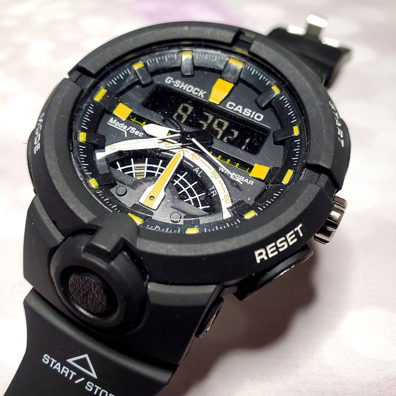 

Спортивные часы C-SHOCK GA-500 Black-Silver, противоударные, водонепроницаемые