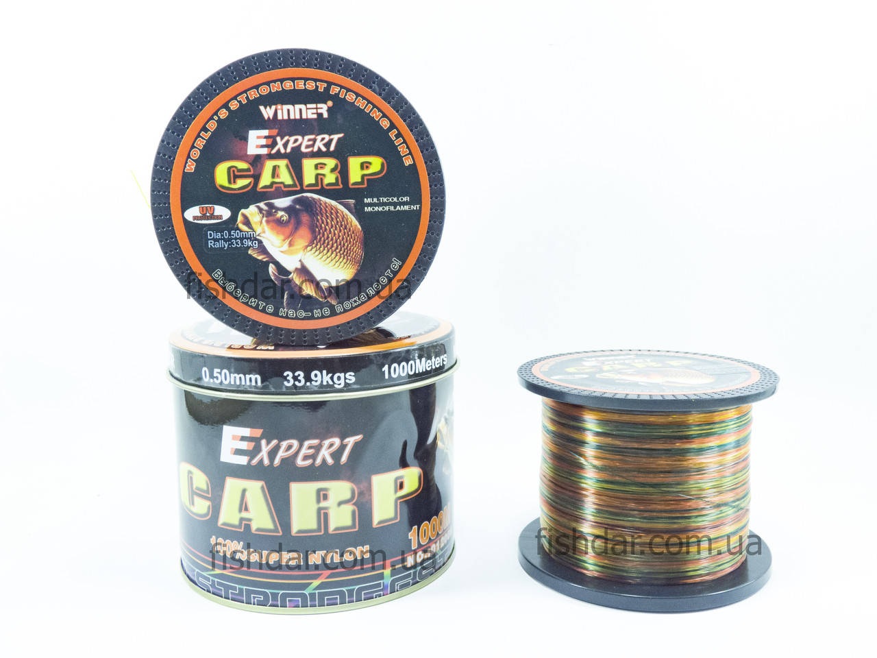 

Леска Winner Expert CARP 0.50 1000m тест 33.9кг