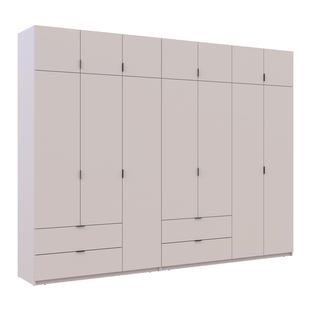 Розпашна Шафа для одягу Doros Лукас Кашемір 3+4 ДСП 315х50х240 (42005136) 6