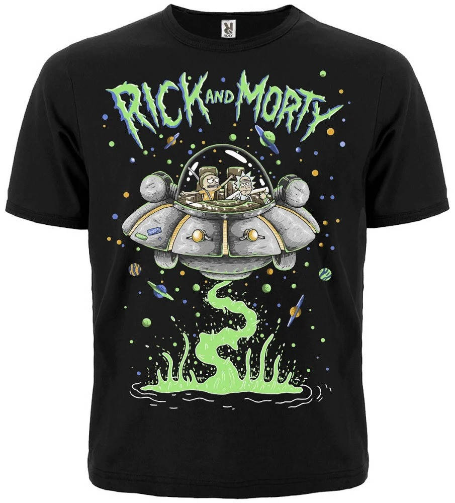 

Футболка Rick and Morty (space adventure), Рик и Морти, черная, Размер XXL