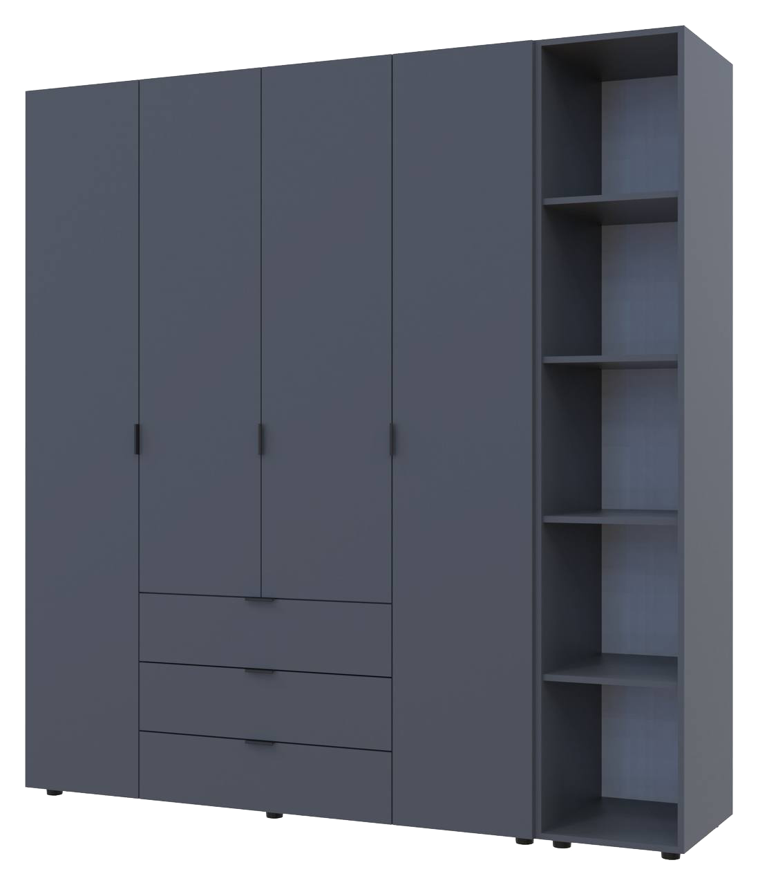 Комплект Doros Гелар з Етажеркою Графіт 4 ДСП 193.2х49.5х203.4 (42005063) 5