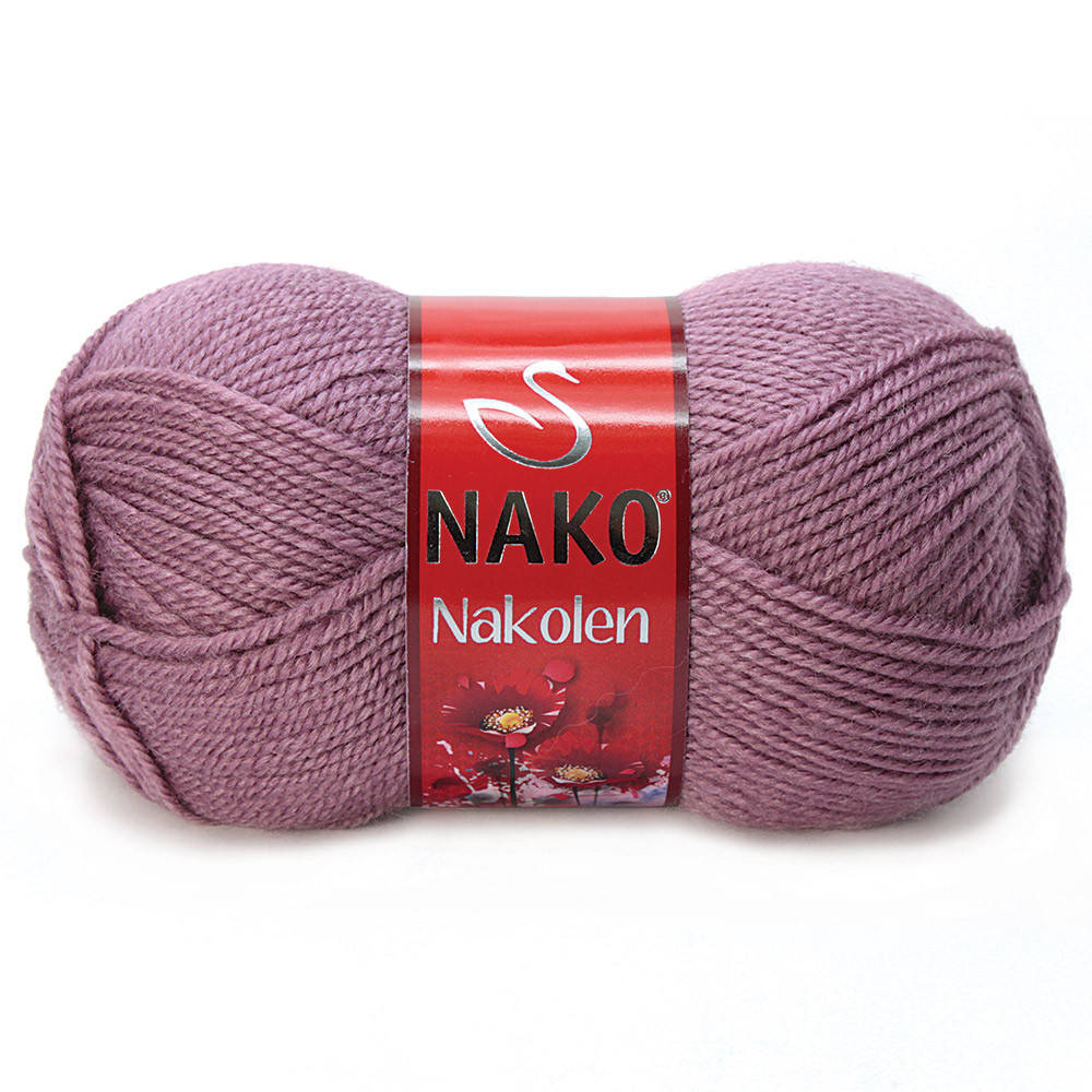 

Пряжа Nako Nakolen 569 темная роза (нитки для вязания Нако Наколен) полушерсть 49% шерсть, 51% акрил