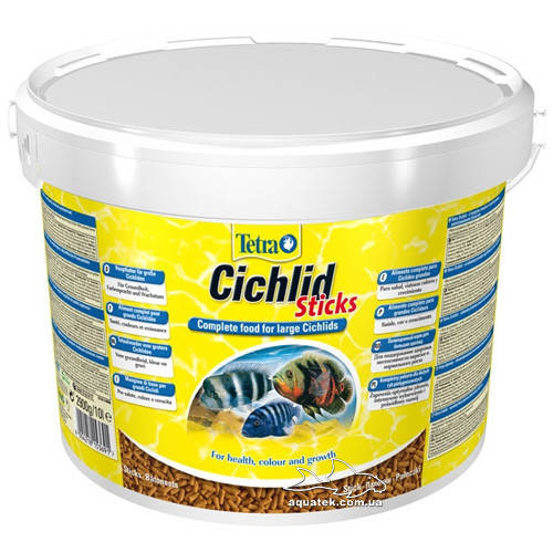 

Корм Tetra Cichlid Sticks 10 л, 2900 грамм