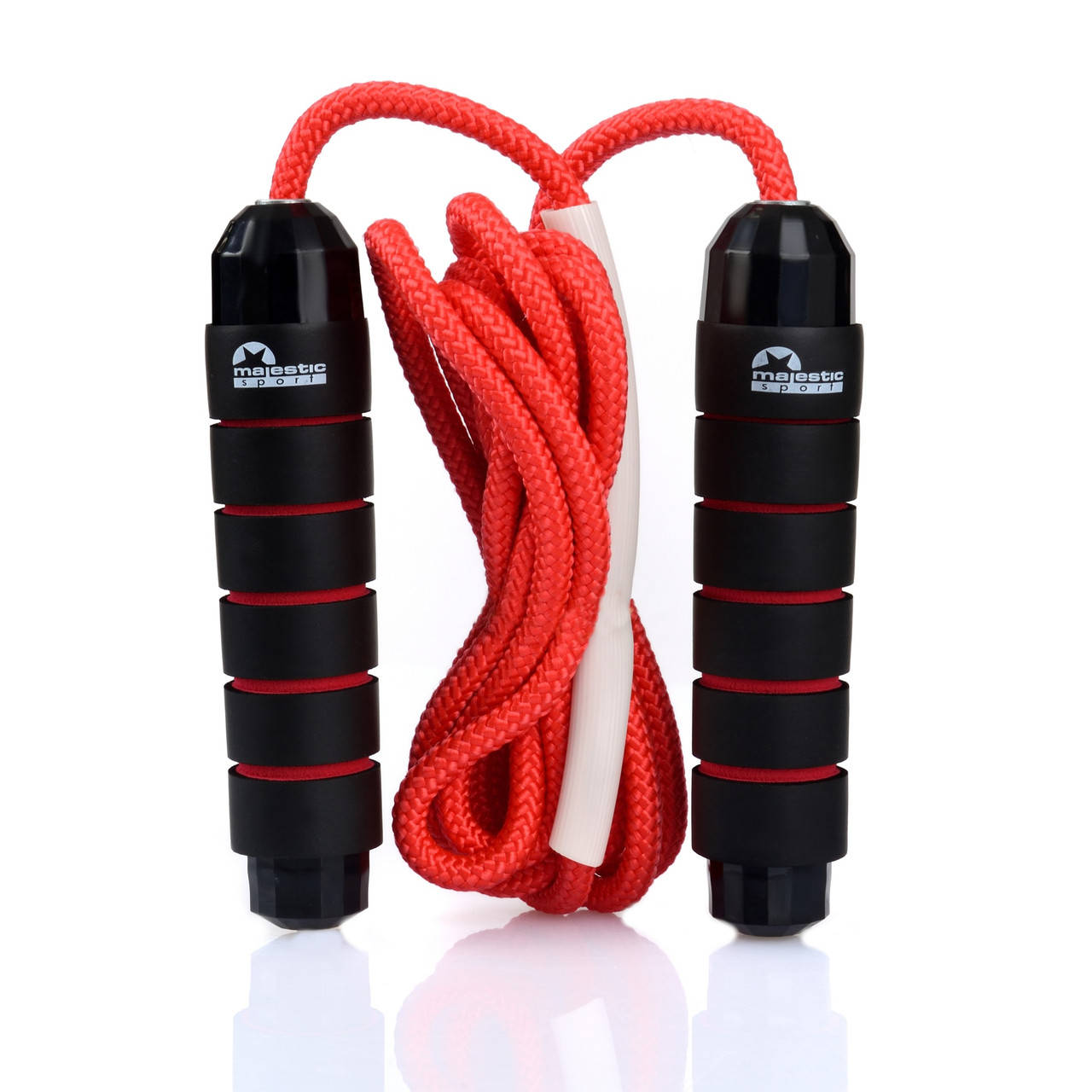 

Скакалка гимнастическая Majestic Sport Jump Rope GVB6022/R. Скакалка для похудения, бокса, фитнеса